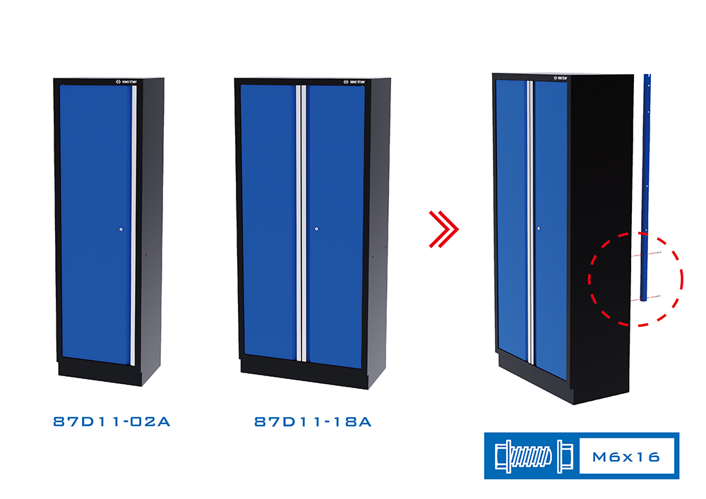 tall cabinet pillar install